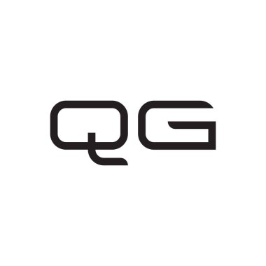 qg ilk harf vektör logo simgesi