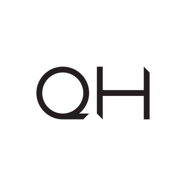 qh ilk harf vektör logo simgesi