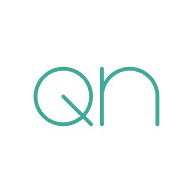 qn ilk harf vektör logo simgesi