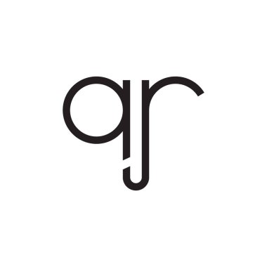 qr ilk harf vektör logo simgesi