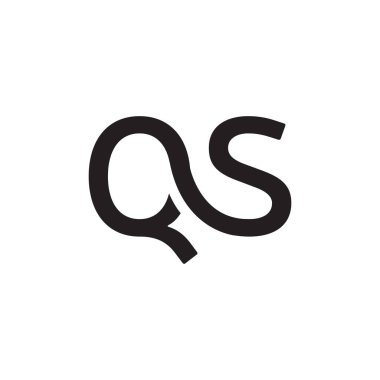 qs ilk harf vektör logo simgesi