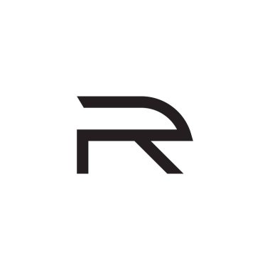 r ilk harf vektör logo simgesi