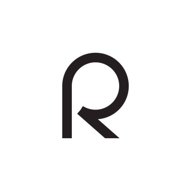 r ilk harf vektör logo simgesi