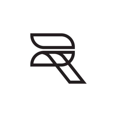 r ilk harf vektör logo simgesi