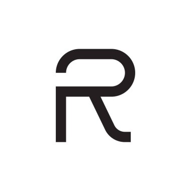 r ilk harf vektör logo simgesi