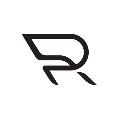 r ilk harf vektör logo simgesi