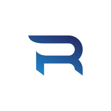r ilk harf vektör logo simgesi
