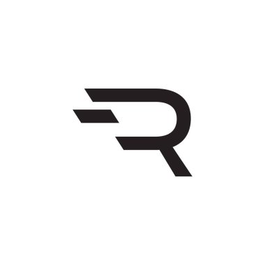 r ilk harf vektör logo simgesi