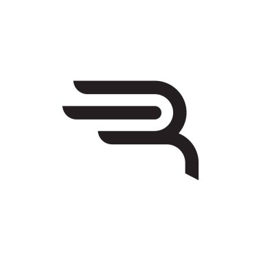 r ilk harf vektör logo simgesi