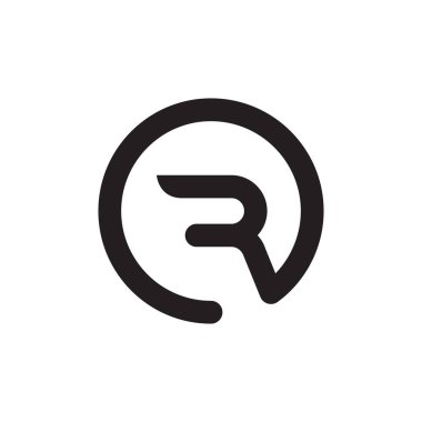 r ilk harf vektör logo simgesi