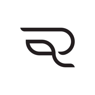 r ilk harf vektör logo simgesi