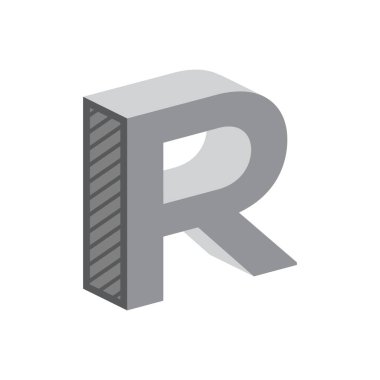 r ilk harf vektör logo simgesi