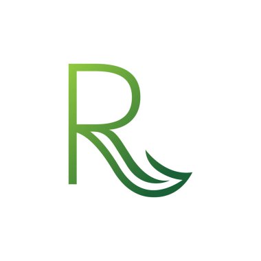 r ilk harf vektör logo simgesi