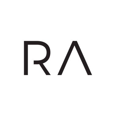 ra ilk harf vektör logo simgesi