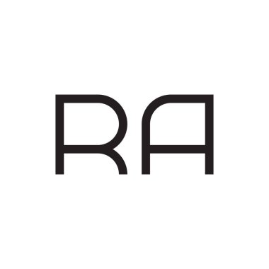 ra ilk harf vektör logo simgesi