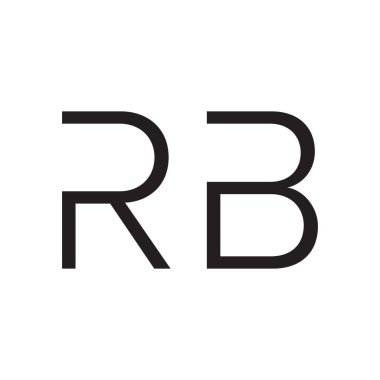 rb ilk harf vektör logo simgesi