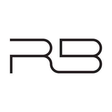 rb ilk harf vektör logo simgesi