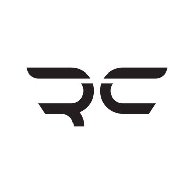 rc ilk harf vektör logo simgesi