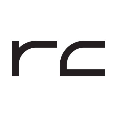 rc ilk harf vektör logo simgesi