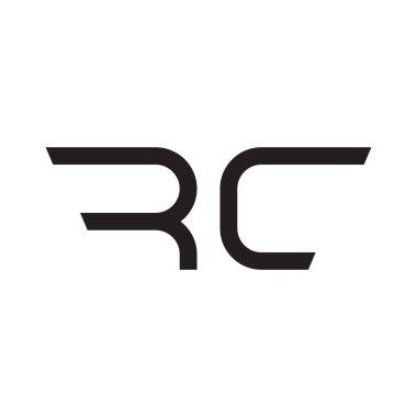 rc ilk harf vektör logo simgesi