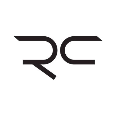 rc ilk harf vektör logo simgesi