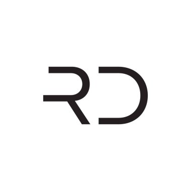 rd ilk harf vektör logo simgesi