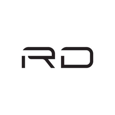 rd ilk harf vektör logo simgesi