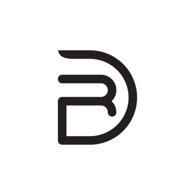 rd ilk harf vektör logo simgesi