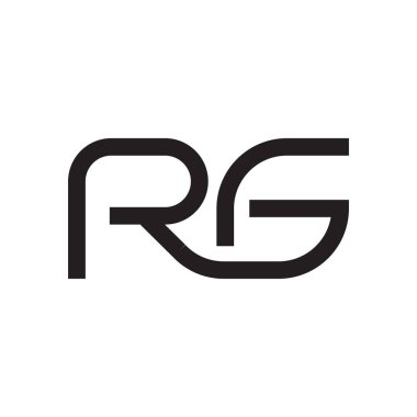 rg ilk harf vektör logo simgesi