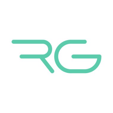rg ilk harf vektör logo simgesi