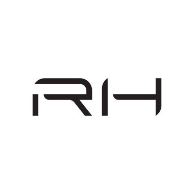 rh ilk harf vektör logo simgesi