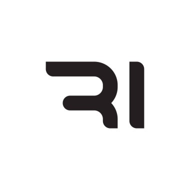 ri ilk harf vektör logo simgesi