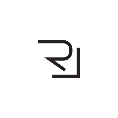 rj ilk harf vektör logo simgesi