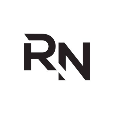 rn ilk harf vektör logo simgesi