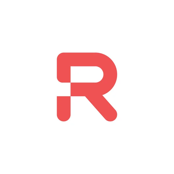 r ilk harf vektör logo simgesi