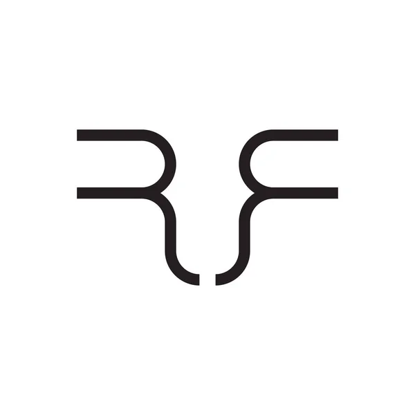 Rf初期文字ベクトルロゴアイコン — ストックベクタ