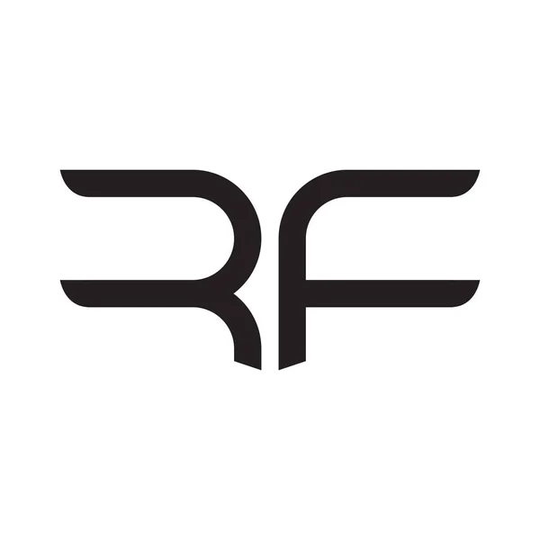 rf ilk harf vektör logo simgesi