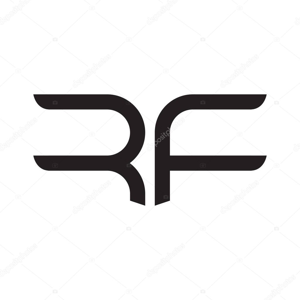 Rf initial letter vector logo icon