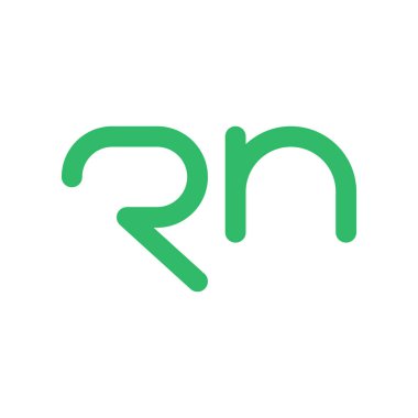 rn ilk harf vektör logo simgesi