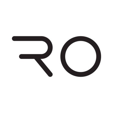 ro ilk harf vektör logo simgesi