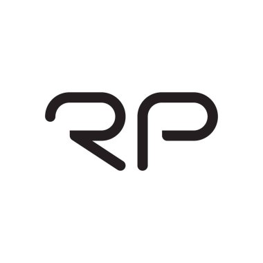 rp ilk harf vektör logo simgesi
