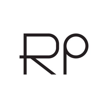 rp ilk harf vektör logo simgesi