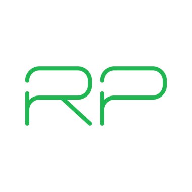 rp ilk harf vektör logo simgesi
