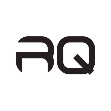 rq ilk harf vektör logo simgesi