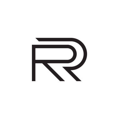 rr ilk harf vektör logo simgesi