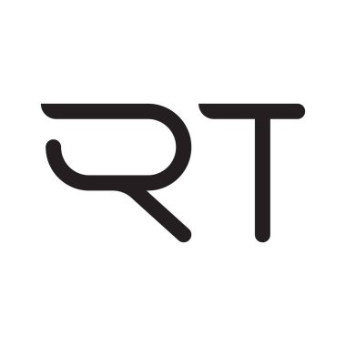 rt ilk harf vektör logosu simgesi