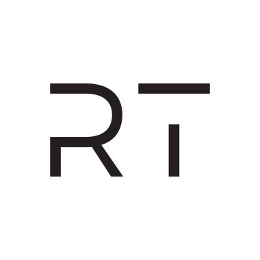 rt ilk harf vektör logosu simgesi