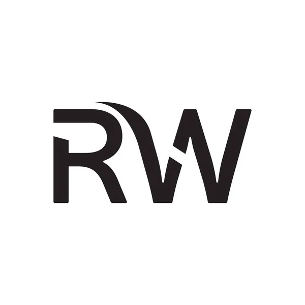 rw ilk harf vektör logo simgesi
