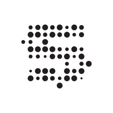 ilk harf vektör logo simgesi