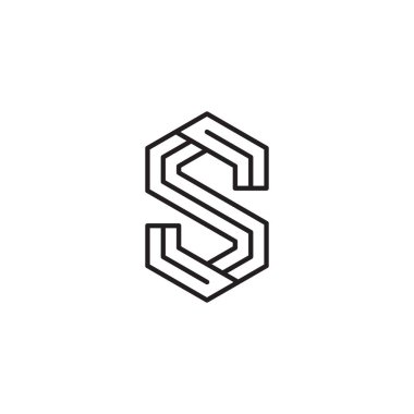 ilk harf vektör logo simgesi